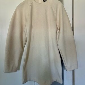 Zara Off-White Long Voluminous Sleeve Dress- Ecru - Sz Sm